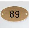 number plate, ovale - labels/name plates